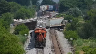 Train derailment in Dodge County causes road closure