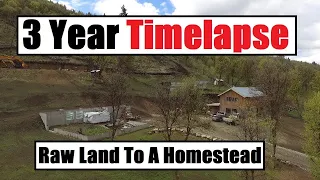 I Built My House By Myself - 3 Year Timelapse - Off Grid - Debt Free, but backwards