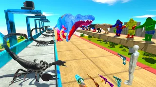 FPS PERSPECTIVE EXTREME PARKOUR vs T-REX & DEADLY TRAP - ARBS