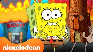 سبونج بوب | بيكيني بوتوم تتعرض للتدمير لمدة 20 دقيقة متواصلة 💥 | Nickelodeon Arabia