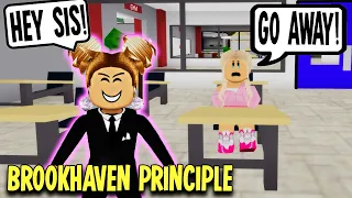 MY SISTER IS THE NEW PRINCIPAL!! **BROOKHAVEN ROLEPLAY** | JKREW GAMING