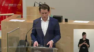 033 Bundeskanzler Sebastian Kurz ÖVP   Nationalratssondersitzung zu Sonderpensionen vom 21 12 2020 u