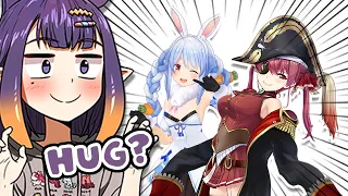 [ENG SUB/Hololive] Ina adding Pekora and Marine in her hugs collection