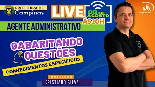 Concurso Campinas - Agente Administrativo - Questões Comentadas - Conhecimentos Específicos