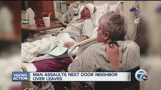 Macomb Twp. man beats neighbor over leaf blowing dispute; Victim's girlfriend threatens to shoot man