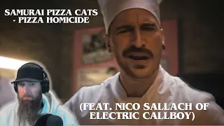 Samurai Pizza Cats - PIZZA HOMICIDE (feat. Nico Sallach of Electric Callboy) MUSIC VIDEO REACTION!