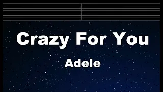 Karaoke♬ Crasy For You - Adele 【No Guide Melody】 Instrumental