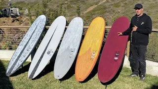 Watch Taylor Jensen Break Down his THUNDERBOLT Longboard Quiver (Special T, The Gem, T.J. Pro)