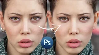 Photoshop tutorials | How to remove circles under the eyes / Photo processing in Photoshop