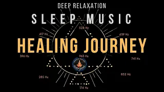 Deep Healing Journey with Solfeggio Frequencies ☯ Black Screen Sleep Music