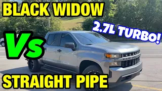 Chevy Silverado Custom 2.7L TURBO: STRAIGHT PIPE Vs BLACK WIDOW WIDOW MAKER!