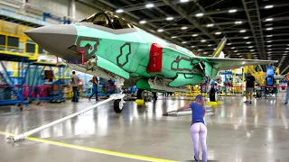 FIGHTER JET F-35 Factory✈️ Production Engine assembly➕Manufacturing Lockheed Martin F-35 + F-16