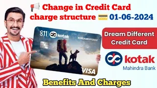 kotak 811 Dream Different Credit card| Kotak Mahindra Bank Dream Different Credit card reduce charge