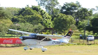 Cessna 206H Takeoff Grass Strip