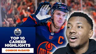 NBA FAN First Time Reacting to Connor McDavid's Top 10 Career Highlights