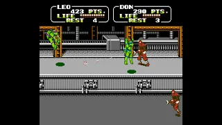 Teenage Mutant Ninja Turtles II: The Arcade Game NES 2 player Netplay 60fps