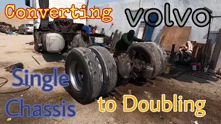 How to Converting Single Chassis to Doubling || volvo truck ||