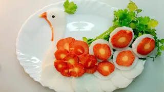 Salad Decoration Ideas | Salad Cutting Style | Salad Plate Decoration | Food & Art #shorts #ytshorts