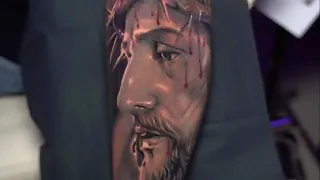 JESUS CHRIST (black and gray portrait tattoo) - Dice Ceballos