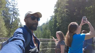 Visiting the swinging Capilano Suspension Bridge in Vancouver