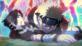 サスケが倒されたとき、ナルトは九尾の赤いチャクラを制御不能に解き放つ|Naruto uncontrollably unleash red chakra when Sasuke is defeated