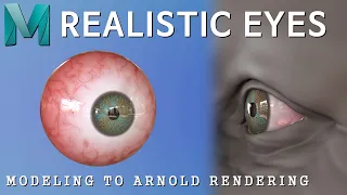 MAYA : Realistic eyes - Modeling to Rendering(Arnold) (리얼한 눈알 - 모델링부터 아놀드 렌더링까지)