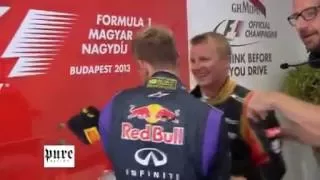 Kimi Raikkonen laughing in a race weekend - Hungarian GP 2013 #Formula1 #f1 #raikkonen