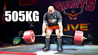 505Kg Deadlift WORLD RECORD?!?! - Giants Live - Eddie Hall