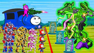 TRANSFORMERS MEGATRON Choo Choo Godzilla Train TRANSPORTING: Robot Who Will Win? EVOLUTION Animation