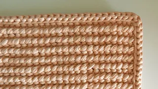 How to crochet a rectangular rug. Very easy crochet Rug. For the Beginner & Experienced Crocheter