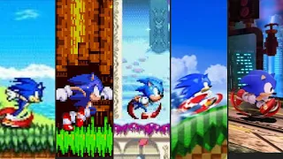 Evolution of 2D Sonic Games: First Levels (1991-2022)