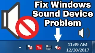 How to fix windows sound problem | Fix Windows 7,8,10 Sound Device Not Installed Problem