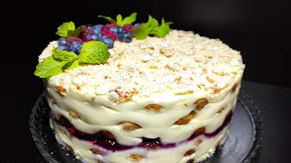 Торт Наполеон без выпечки, за 15 минут. Пошаговый рецепт.Napoleon cake without baking in 15 minutes.