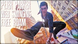 Web Swinging as Peter Parker PS4 Spider-man Free Roam