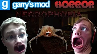 GMOD Horror Maps w/ LUKE! | Necrophobia (Part 1) QUIT SHOOTING ME!!