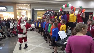 The Singing Angels welcome Santa to Great Lakes Mall