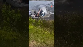 Airboat sinks (FAIL) #airboat #florida #viral #fail