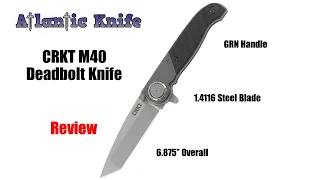 CRKT M40 Deadbolt Lock Folding Knife Review | Atlantic Knife Reviews 2020