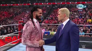 Seth Rollins confronta a Cody Rhodes y le da la bienvenida a Raw - WWE Raw 04/04/2022 (En Español)