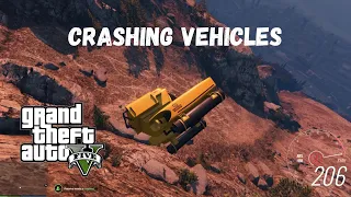 GTA V | Crashing Vehicles Off Mount Chiliad