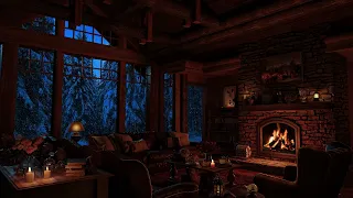 Inverno ASMR, casa accogliente, scoppiettio di un fuoco in un caminetto, comfort e calore