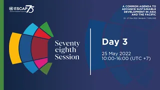 The seventy-eighth session of the Economic and Social Commission for Asia and the Pacific (Day 3)