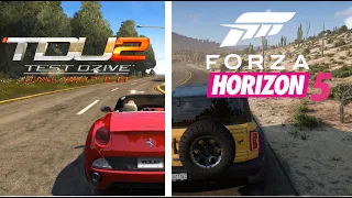 Forza Horizon 5 vs Test Drive Unlimited 2