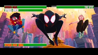 Spiderman, SpiderGwen, Spideman India, and Spider Punk vs The Spot...with healthbars