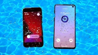 ‼️iPhone SE2 vs Samsung S10 Underwater Incoming Call💧💧