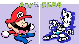 Friday Night Funkin' VS Speedrunner Mario - Any% DEMO / Animated Cutscenes (FNF Mod) [4k60FPS]