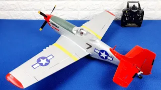 Unboxing Mustang P-51 Rc Assembly Flight Test Volantex 768-1 750 mm Gyro Airplane Stabilized