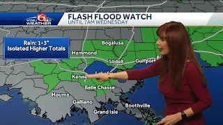 Flash Flood Watch extended through Wednesday morning