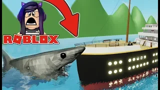 Tiburón Destruye el Titanic en Roblox | SharkBite Roblox | Kori