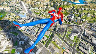 GTA 5 Spiderman Epic Jumps Compilation(GTA V Fails Funny Moments)